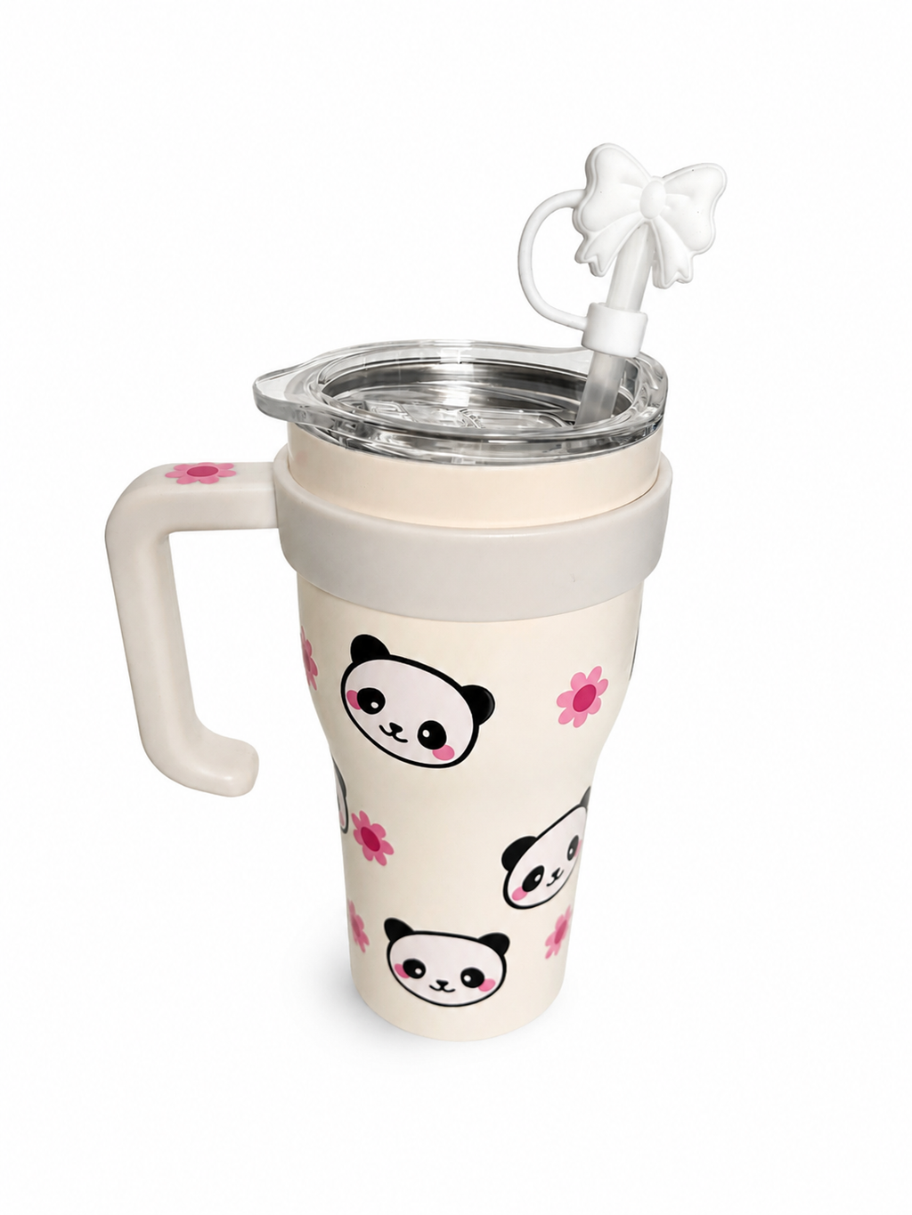 Gourde Tumbler Isotherme – Panda & Fleurs