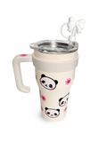 Gourde Tumbler Isotherme – Panda & Fleurs