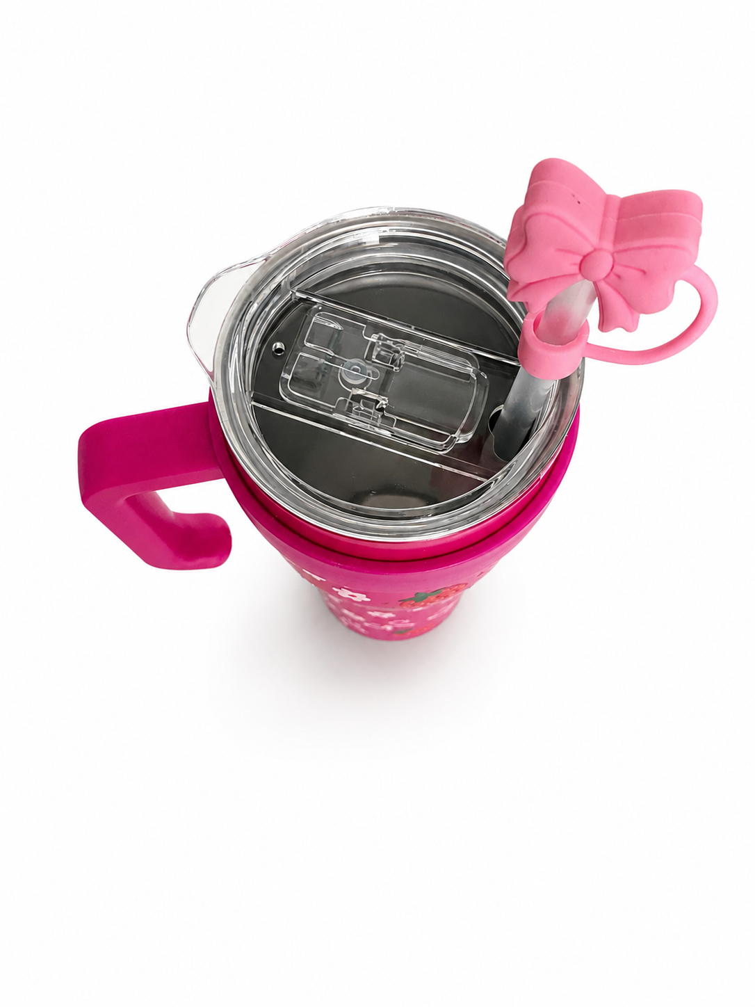 Gourde Tumbler Isotherme – Rose Fraises & Fleurs