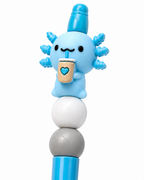 Stylo Kawaii Axolotl Bleu