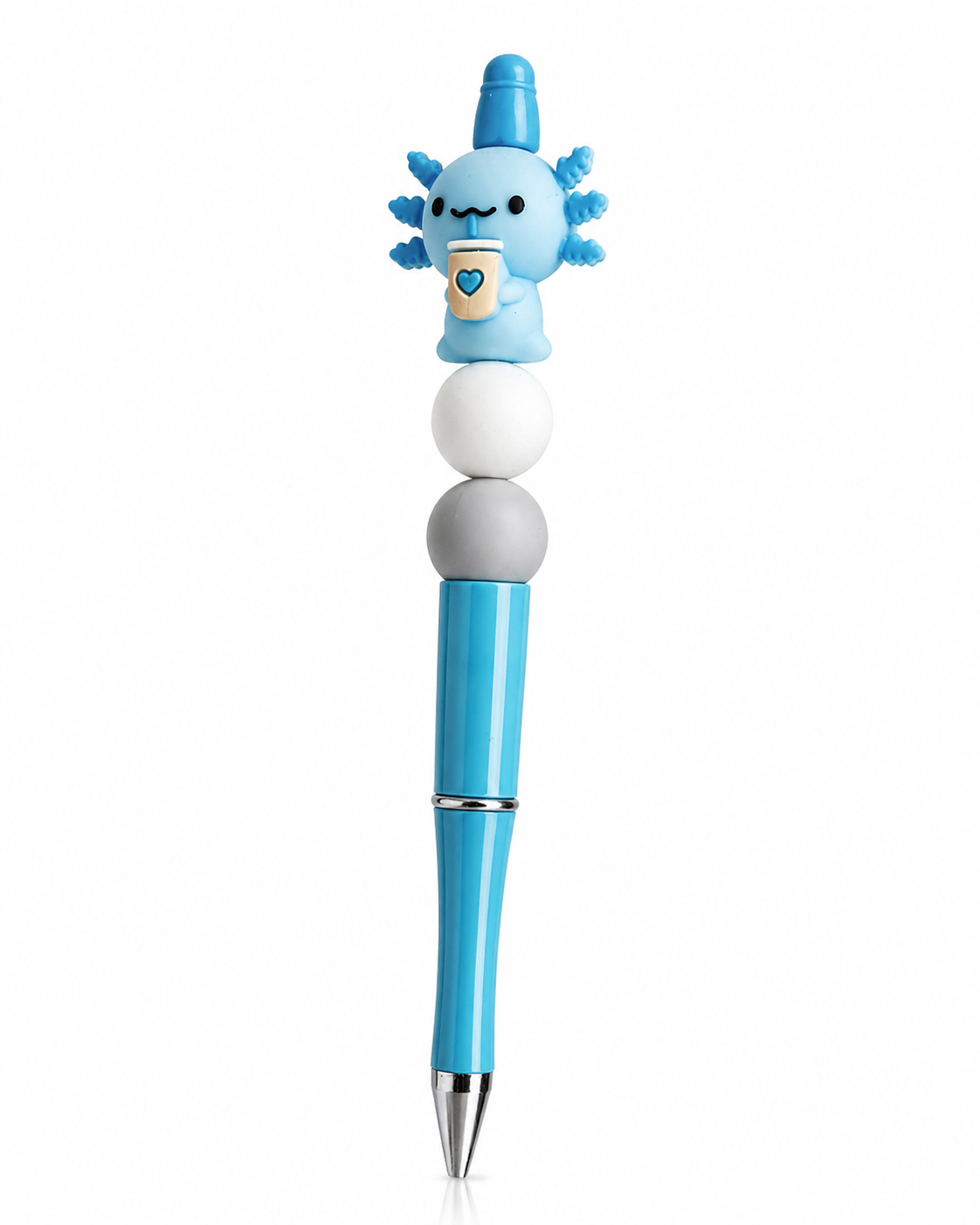 Stylo Kawaii Axolotl Bleu