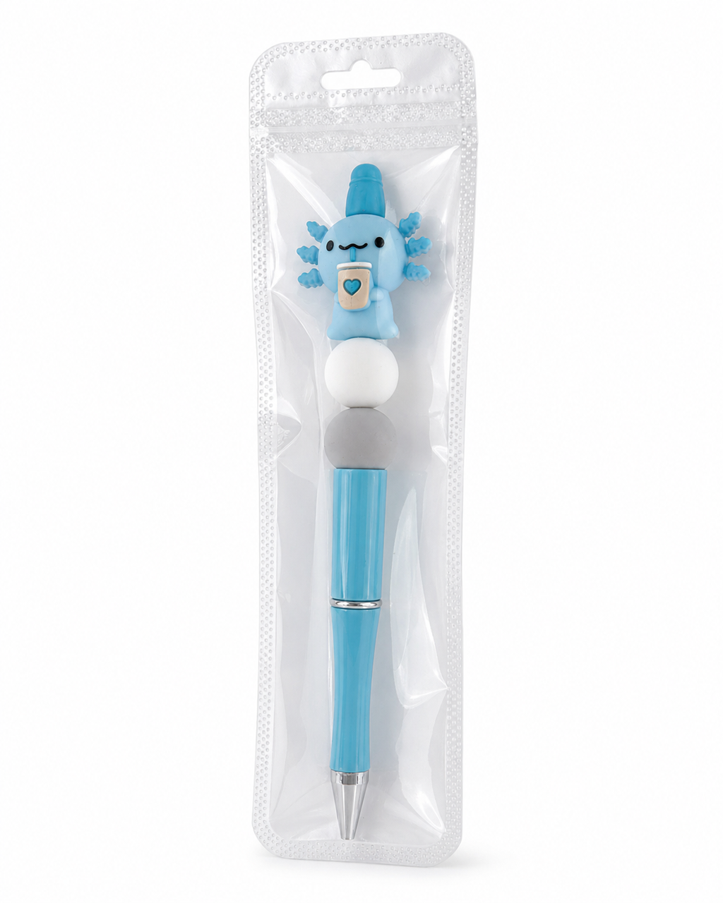Stylo Kawaii Axolotl Bleu