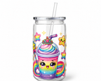Gobelet Rainbow Kawaii avec paille