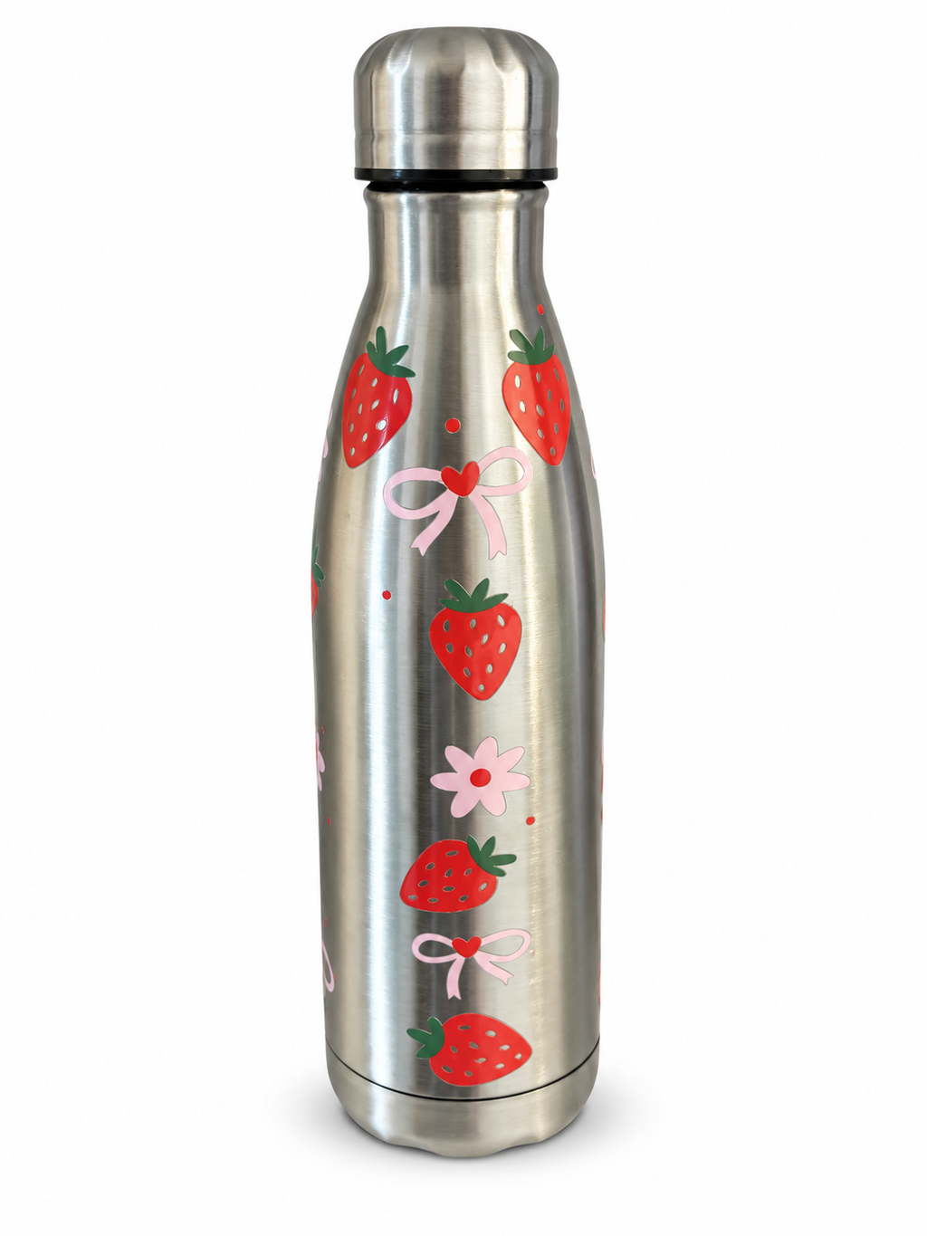 Gourde isotherme Fraises & Nœuds