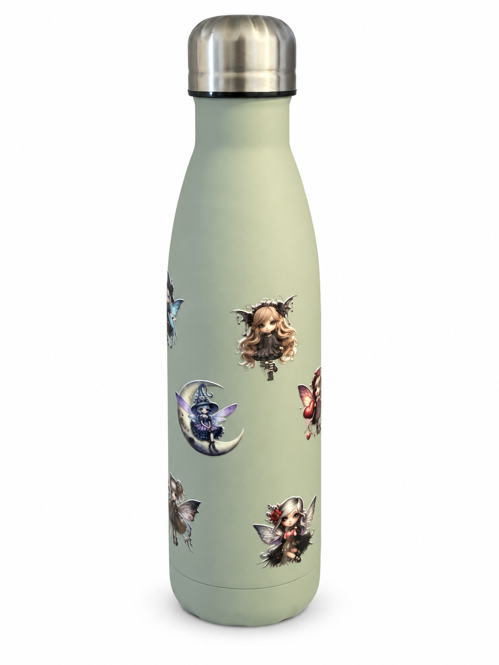 Gourde isotherme Fées – grise