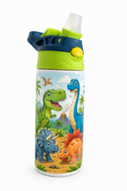 gourde isotherme 350ml bleu/vert ou rose/vert