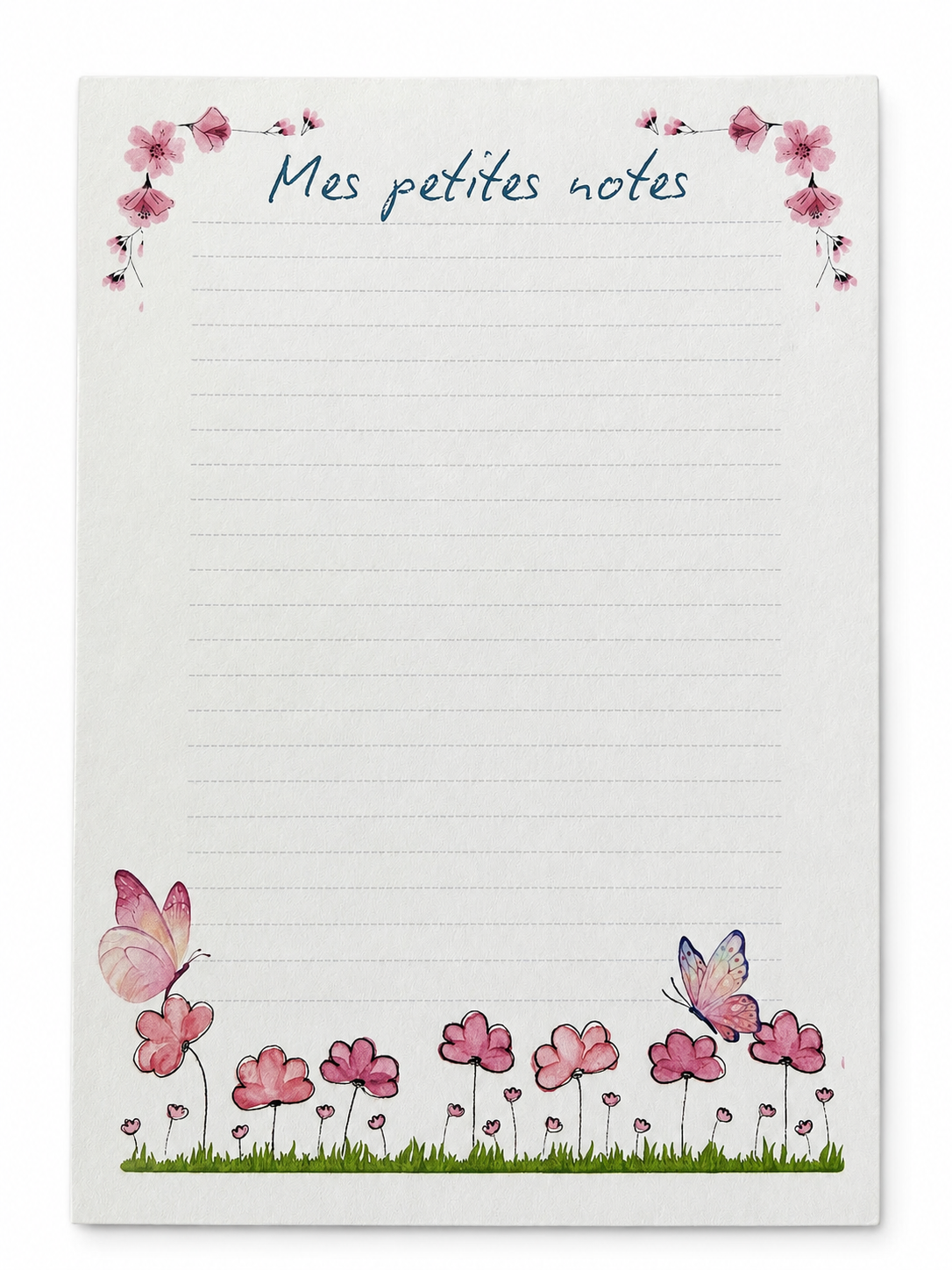 Bloc-notes Jardin fleuri