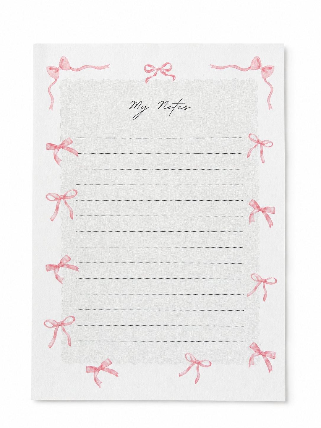 🎀 Bloc-notes Douceur & Petits Nœuds