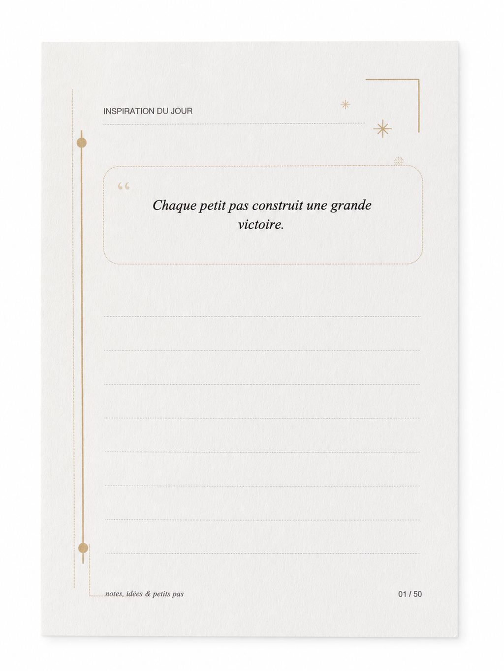 Bloc-notes Inspiration positive
