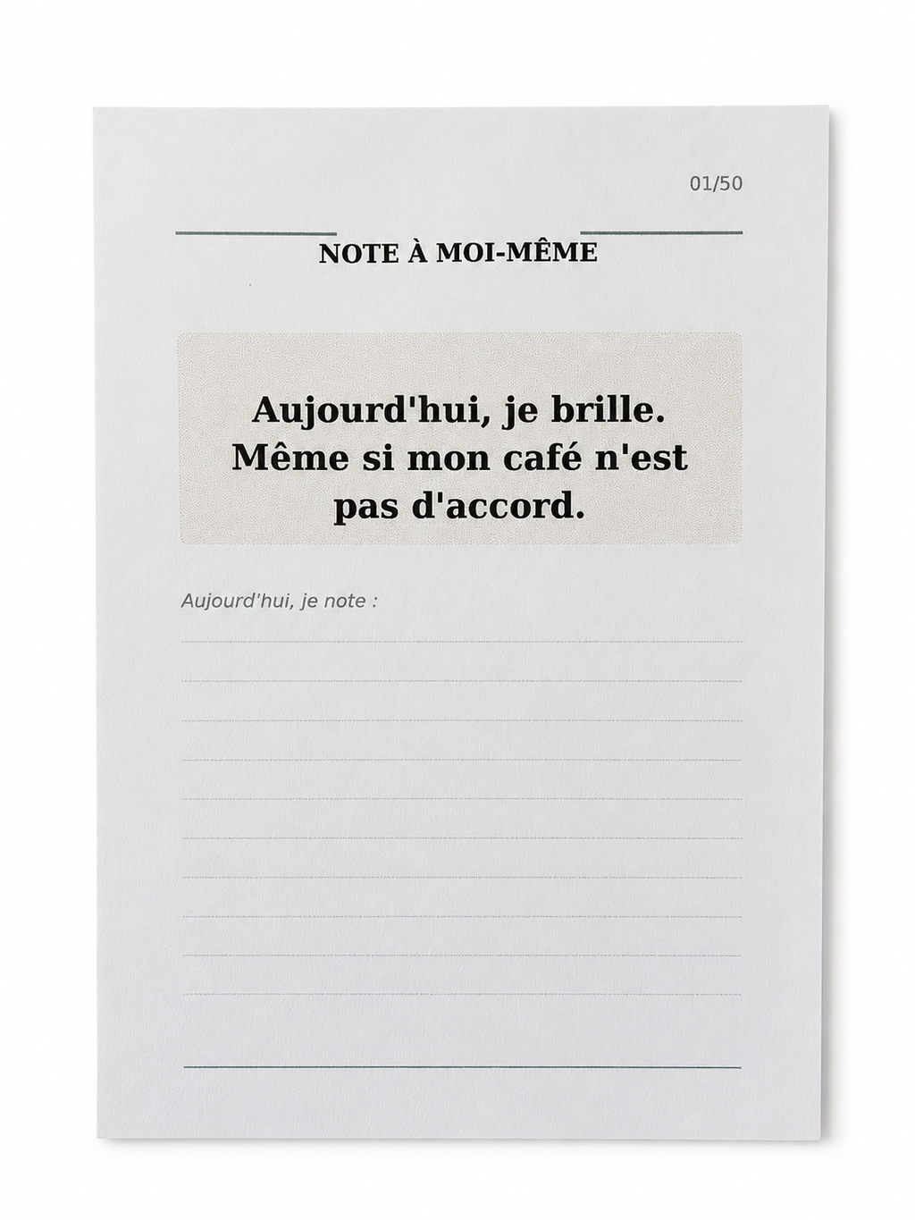 Bloc-notes positif et drôle