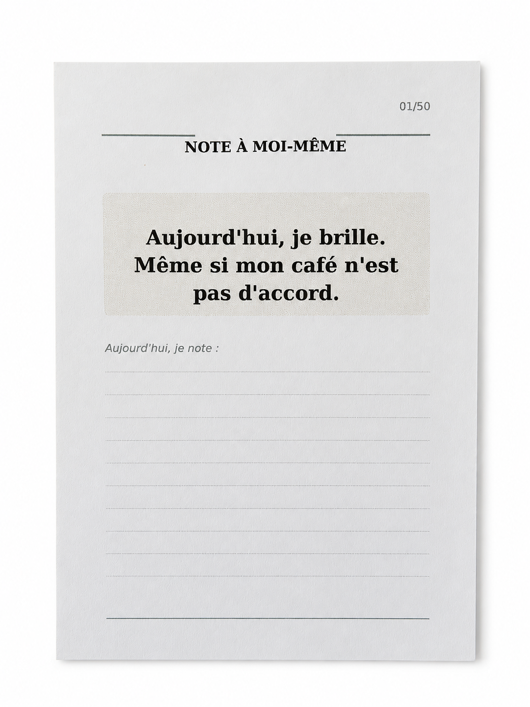 Bloc-notes positif et drôle