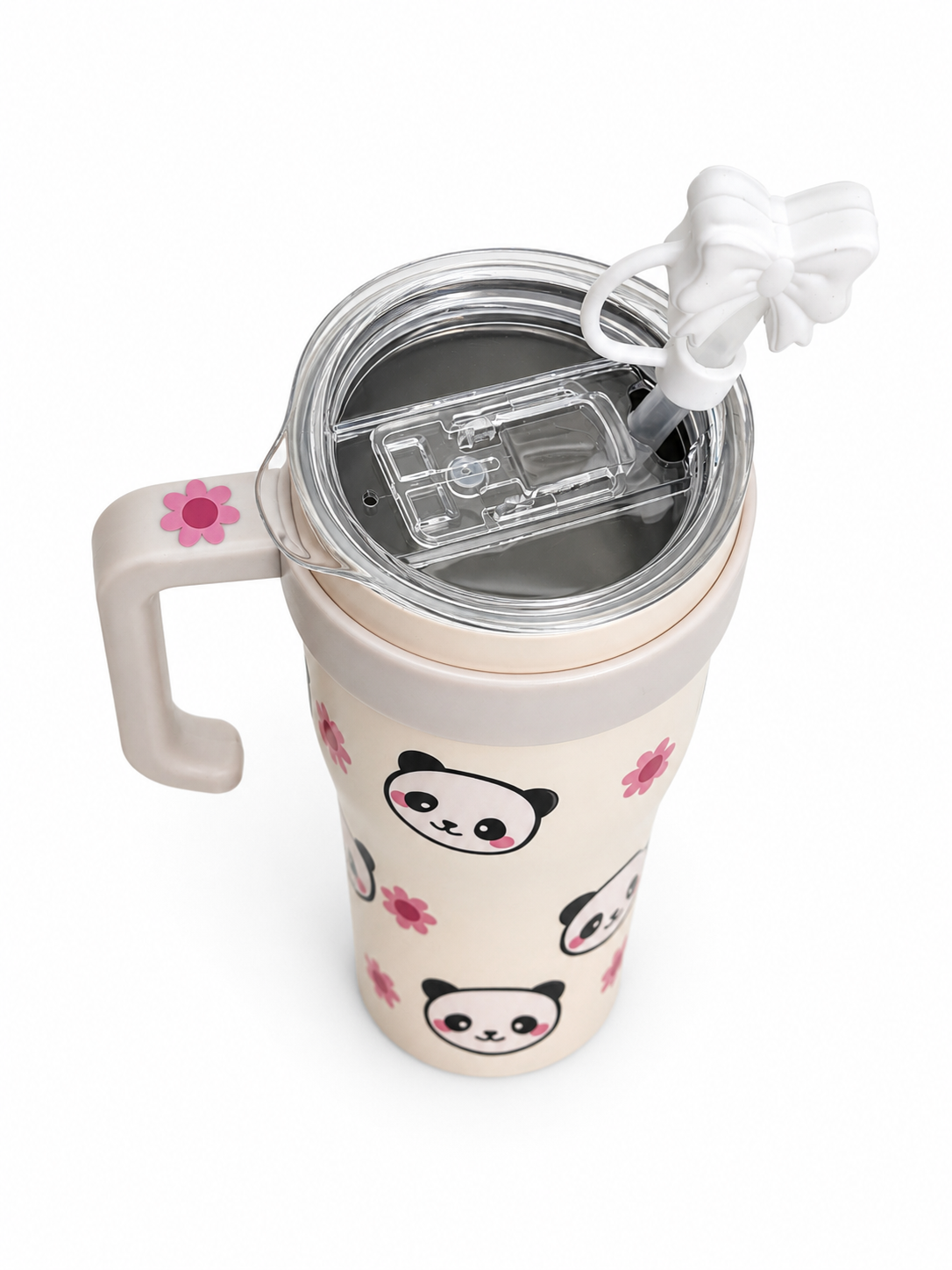 Gourde Tumbler Isotherme – Panda & Fleurs