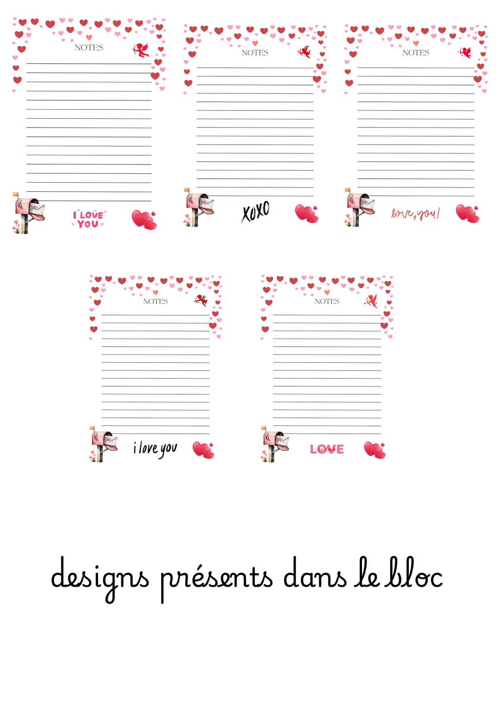 Bloc-notes Petits Mots d’Amour