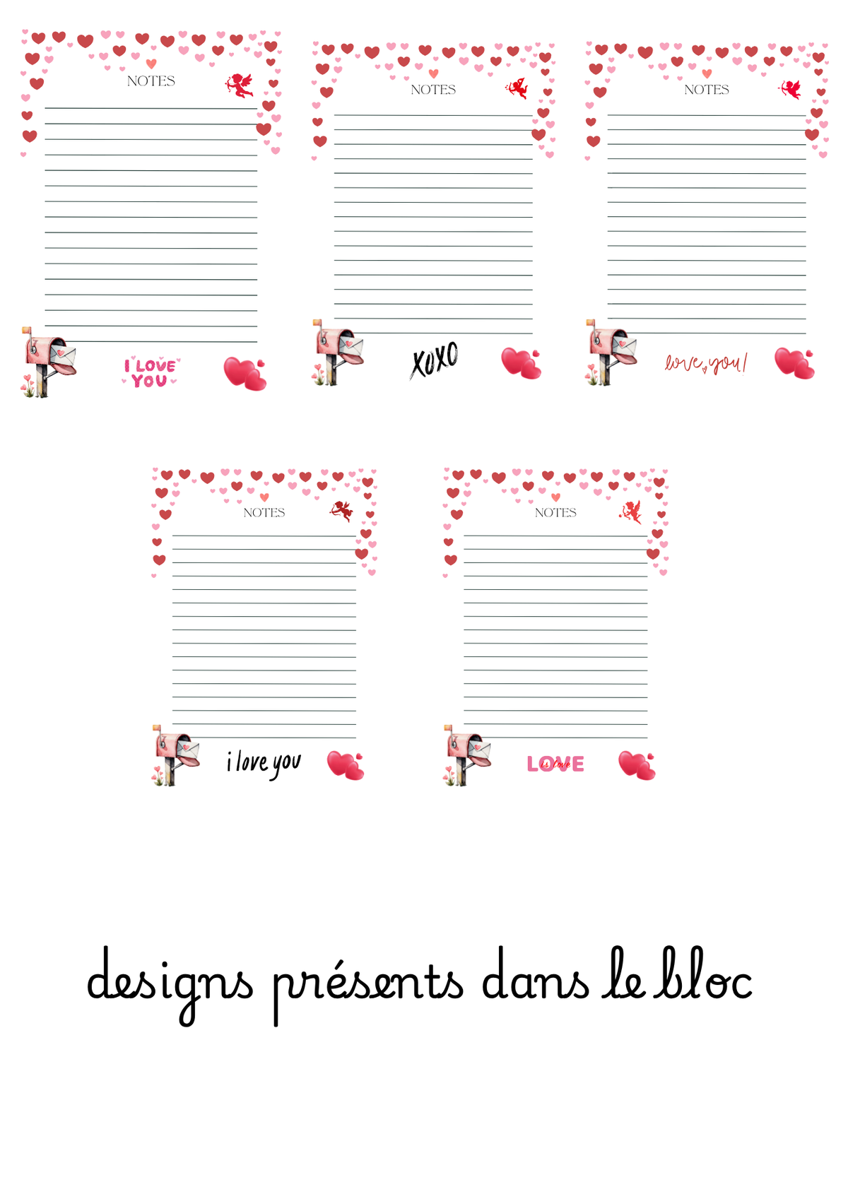 Bloc-notes Petits Mots d’Amour