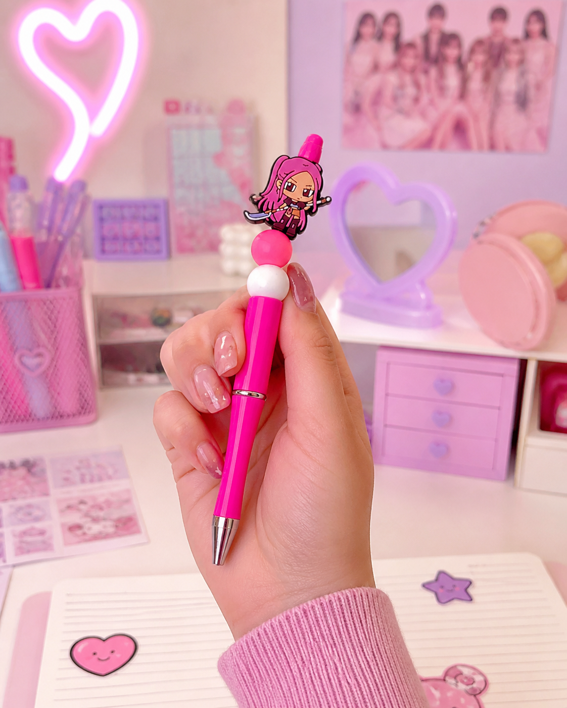 Stylo rose Mira