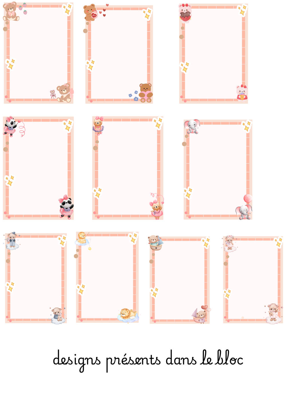 Bloc-notes bébés animaux mignons