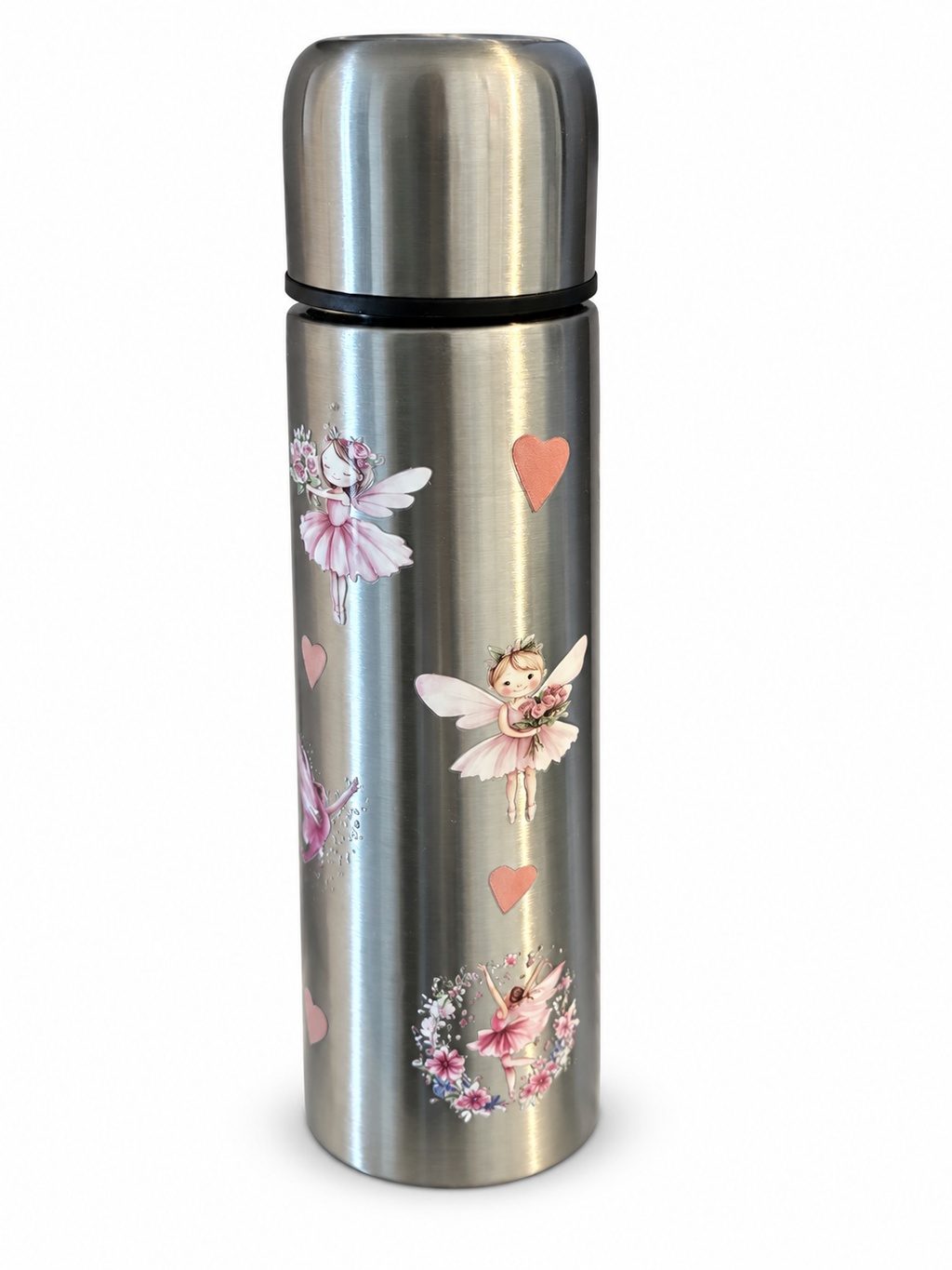 Thermos Fées Roses en inox